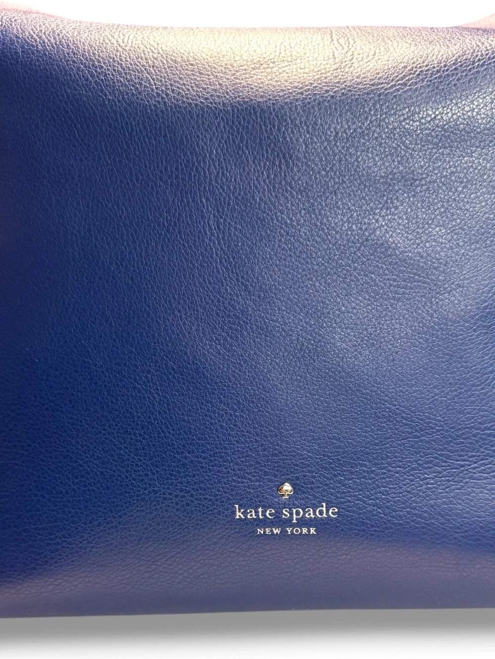 Kate Spade Greene Street Kaia River Blue Pebbled Leather Shoulder Bag Purse READ